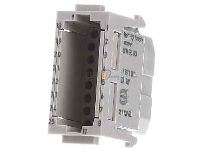 Front view Harting 09 14 025 3101 Socket insert for connector 25p 

