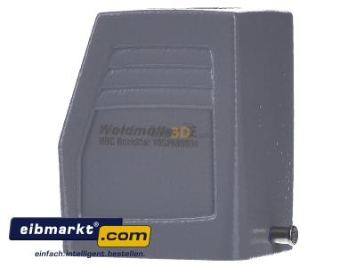 Back view Weidmller HDC 16D TOLU 1PG21G Plug case for industry connector
