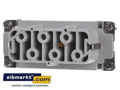 Front view Weidmller HDC HSB 6 FS 7-12 Bus insert for connector 6p
