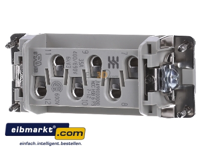 Back view Weidmller HDC HSB 6 FS 7-12 Bus insert for connector 6p
