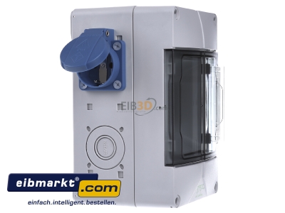 View on the left Spelsberg STV 502-S CEE-Socket combination wall mount IP44
