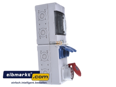 View on the left Spelsberg STV 512-S CEE-Socket combination wall mount IP44 - 
