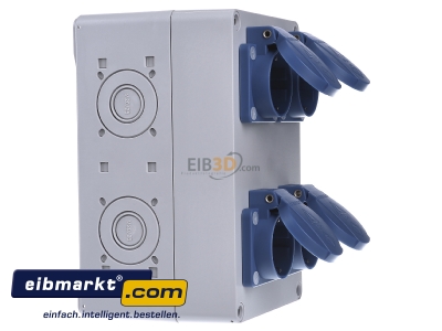 View on the left Spelsberg STG 004 CEE-Socket combination wall mount IP44
