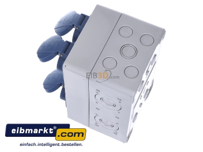 View top right Spelsberg STG 004 CEE-Socket combination wall mount IP44
