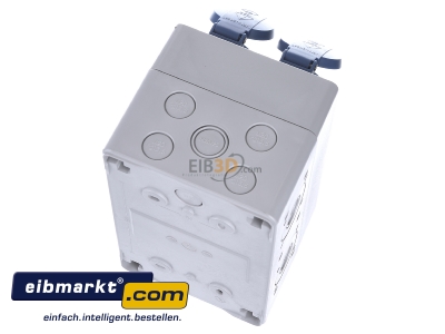 Top rear view Spelsberg STG 004 CEE-Socket combination wall mount IP44
