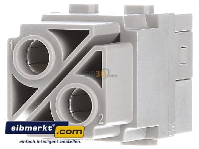 Front view Harting 09 14 002 2753 Special insert for connector 2p
