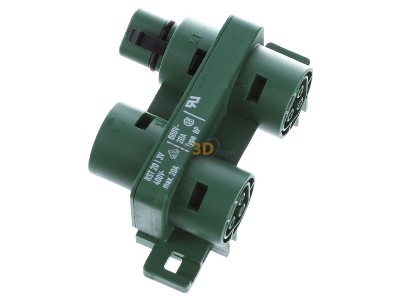 Ansicht oben links Wieland RST20I3V 3P1 FVHGN02 Verteilerblock 3p,250V/400V,gn 