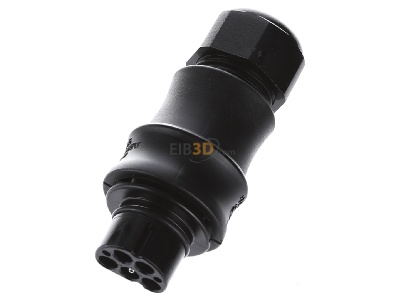 Ansicht oben vorne Wieland RST20I5S S1 ZR2V SW Steckverbinder Stecker 5p,D=10-14mm,sw 