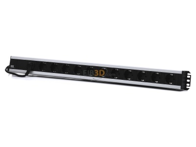 Frontansicht Bachmann 300.002 Handwerkerleiste 12fach ohne Schalter,2m Zul 