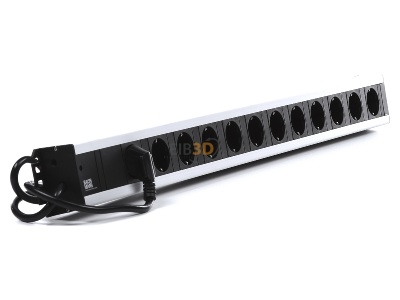 Ansicht links Bachmann 300.002 Handwerkerleiste 12fach ohne Schalter,2m Zul 