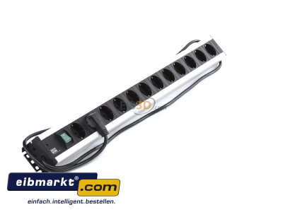 Ansicht oben links Bachmann 300.005 Handwerkerleiste_12fach mit Schalter,2m Zul. 