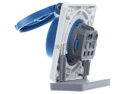 Ansicht rechts Mennekes 11011F Schuko-Anbau-Steckdose 16A 2p+E 230V bl 