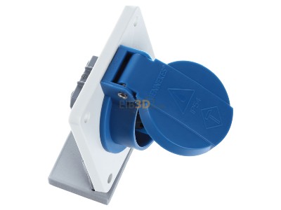 Ansicht oben links Mennekes 11011F Schuko-Anbau-Steckdose 16A 2p+E 230V bl 