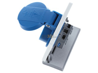 Ansicht oben rechts Mennekes 11011F Schuko-Anbau-Steckdose 16A 2p+E 230V bl 