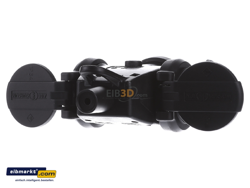ABL Dreifach-SCHUKO-Kupplung schwarz/schwarz 1173503 