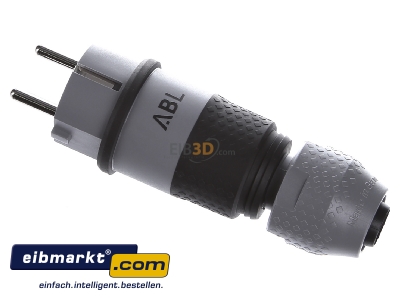 ABL Sursum 2KT-Schuko-Stecker grau schwarz 2,5 qmm 1529160 