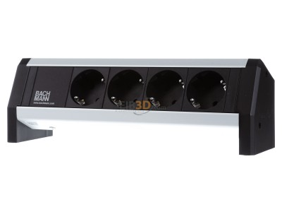 Frontansicht Bachmann 902.0049 Steckdosenleiste 4xSchuko 