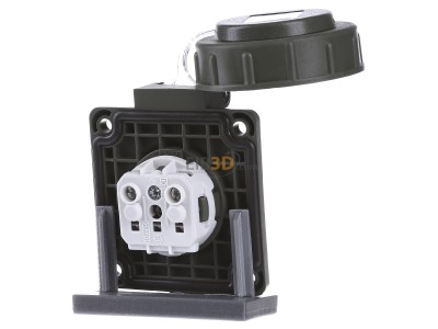 Ansicht hinten Mennekes 17021 Schuko-Anbau-Steckdose 16A2p+E 230V IP68,TM 