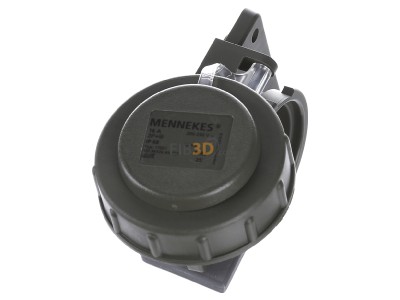 Ansicht oben links Mennekes 17021 Schuko-Anbau-Steckdose 16A2p+E 230V IP68,TM 
