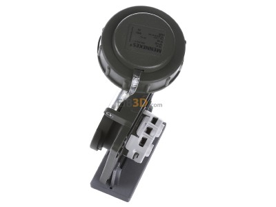Ansicht oben rechts Mennekes 17021 Schuko-Anbau-Steckdose 16A2p+E 230V IP68,TM 