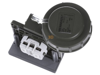 Ansicht oben hinten Mennekes 17021 Schuko-Anbau-Steckdose 16A2p+E 230V IP68,TM 