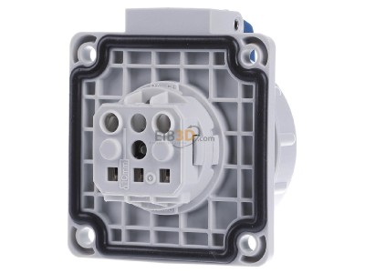Ansicht hinten Mennekes 17002 Schuko-Anbau-Steckdose 16A2p+E 230V IP68 BL 