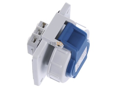 Ansicht oben links Mennekes 17002 Schuko-Anbau-Steckdose 16A2p+E 230V IP68 BL 