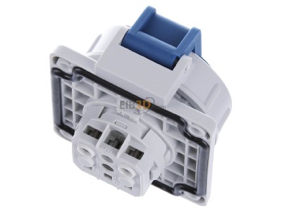 Ansicht oben hinten Mennekes 17002 Schuko-Anbau-Steckdose 16A2p+E 230V IP68 BL 
