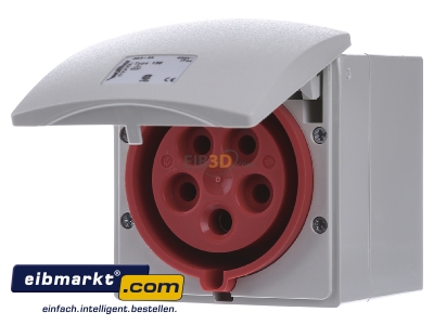 Frontansicht Walther Werke 136 MONDO Wandsteckdose 32A 5P 400V 6h IP44 AP 