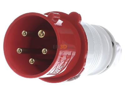 Front view Walther 230SL CEE plug 32A 5p 6h 400 V (50+60 Hz) red 
