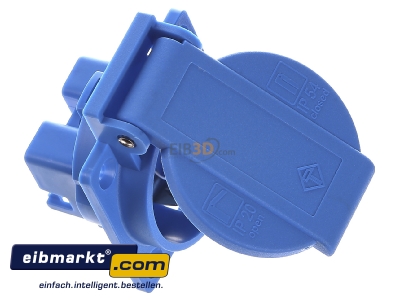 View top left Walther Werke 10003 Socket outlet protective contact blue 

