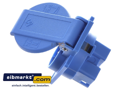View top right Walther Werke 10003 Socket outlet protective contact blue 

