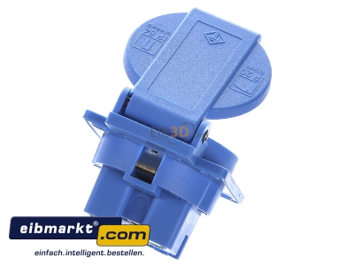 Top rear view Walther Werke 10003 Socket outlet protective contact blue 
