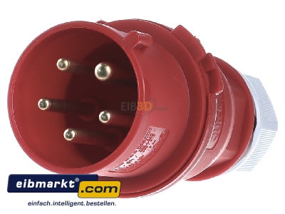 Front view Bals Elektrotech. 2148 CEE plug 32A 5p 6h 400 V (50+60 Hz) red 
