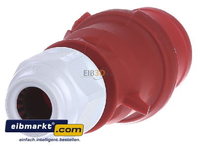 Back view Bals Elektrotech. 2148 CEE plug 32A 5p 6h 400 V (50+60 Hz) red 
