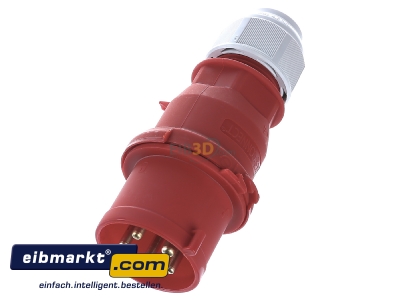 View up front Bals Elektrotech. 2148 CEE plug 32A 5p 6h 400 V (50+60 Hz) red 
