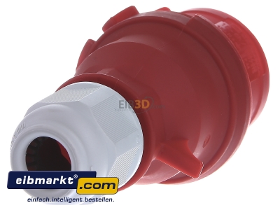 Back view Bals Elektrotech. 2136 CEE plug 16A 5p 6h 400 V (50+60 Hz) red 
