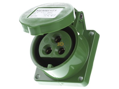 Frontansicht Mennekes 625 Anbaudose 32A,3p,4h,50V,IP44 