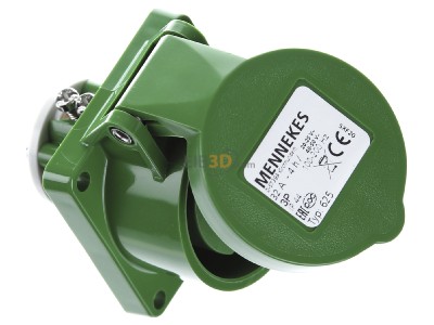 Ansicht oben links Mennekes 625 Anbaudose 32A,3p,4h,50V,IP44 