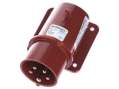 View up front Mennekes 329 Mounted CEE-plug 16A 5p 6h 
