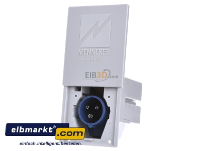 Front view Mennekes 8001 Mounted CEE-plug 16A 3p 6h - 
