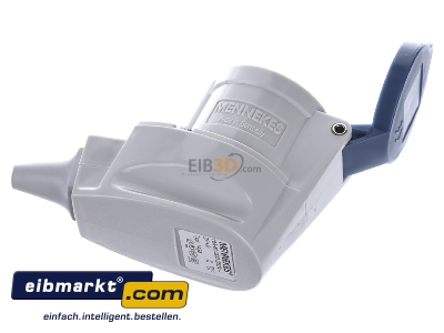 Ansicht oben hinten Mennekes 1438 Winkel-Kupplung 16A,3p,6h,230V,IP44 
