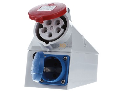 Frontansicht Mennekes 1650 Wanddose 16A,5p,6h,400V,IP44 