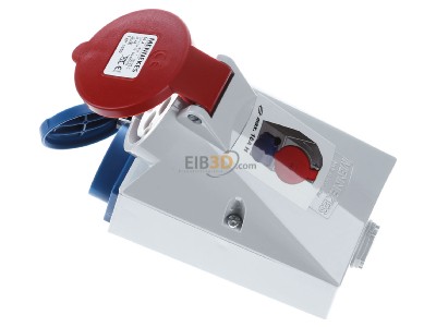 Ansicht oben rechts Mennekes 1650 Wanddose 16A,5p,6h,400V,IP44 