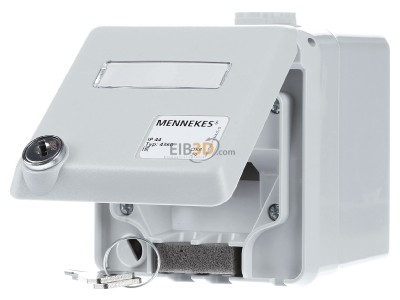 Front view Mennekes 4360 2x RJ45 8(4) Data outlet Cat.6 
