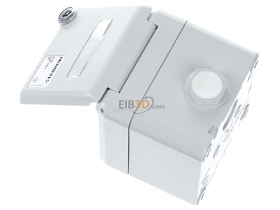 View top right Mennekes 4360 2x RJ45 8(4) Data outlet Cat.6 
