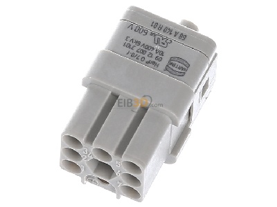 Ansicht oben vorne Harting 09 12 007 3101 Buchseneinsatz 