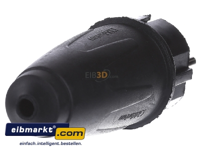 Ansicht hinten Merten 122151 Gummi-SCHUKO-Stecker sw 16A AC 250V 