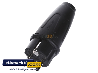 Ansicht oben vorne Merten 122151 Gummi-SCHUKO-Stecker sw 16A AC 250V 