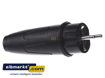 Ansicht links Merten 123551 Vollgu.SCHUKO-Stecker sw 16A AC 250V 